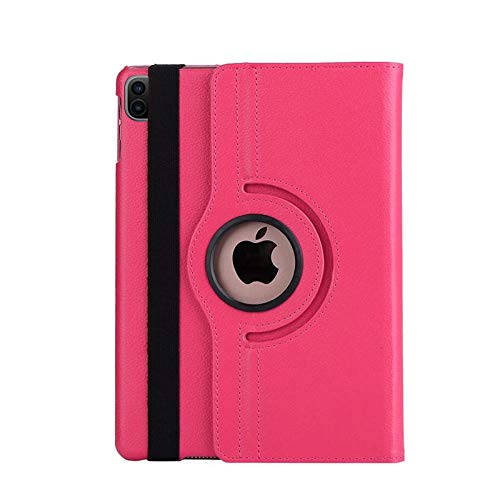 QINYUP Geeignet für iPad Pro 11 Zoll 2020 Schutzhülle 360 ​​rotierende Ledertasche Litschi Muster iPad Pro Shell iPad-Rose Red Pro 11 Zoll 2020 von QINYUP