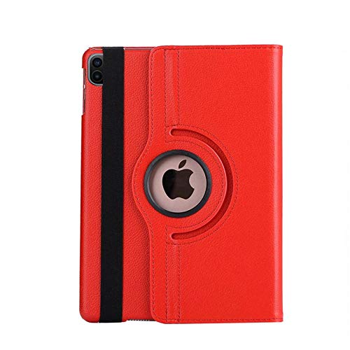 QINYUP Geeignet für iPad Pro 11 Zoll 2020 Schutzhülle 360 ​​rotierende Ledertasche Litschi Muster iPad Pro Shell iPad-Scarlet Pro 11 Zoll 2020 von QINYUP