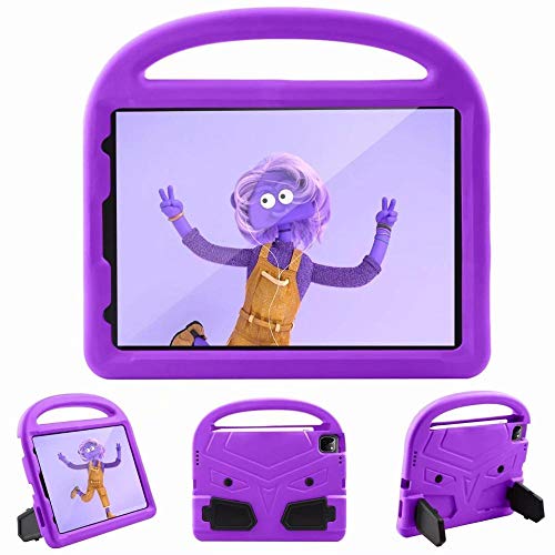 QINYUP Hülle für neues Ipad Pro 11 2020 Kinder Cartoon Sparrow Stoßfest Sicher Eva Tablet Protect Cover Ständer Schale Mit Stift Schlitz-Lila von QINYUP