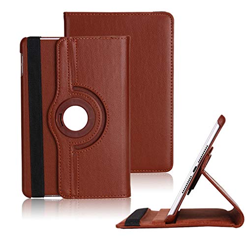 QINYUP Rotierende Ledertasche Rotierende Tablet-   Schutzhülle für iPad 10.2 AS99-Brown von QINYUP
