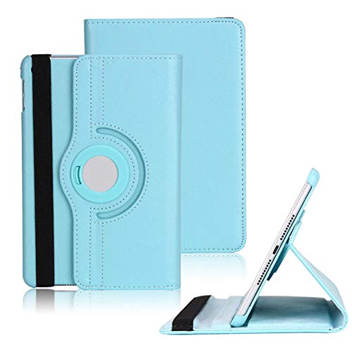 QINYUP Rotierende Ledertasche Rotierende Tablet-   Schutzhülle für iPad 10.2 AS99-Himmelblau von QINYUP