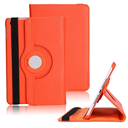 QINYUP Rotierende Ledertasche Rotierende Tablet-   Schutzhülle für iPad 10.2 AS99-Orange von QINYUP