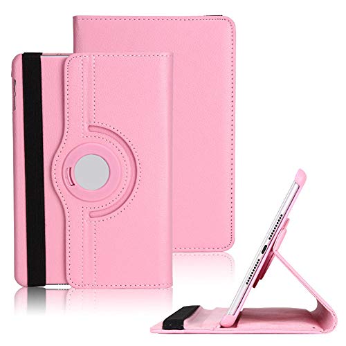 QINYUP Rotierende Ledertasche Rotierende Tablet-   Schutzhülle für iPad 10.2 AS99-Pink von QINYUP