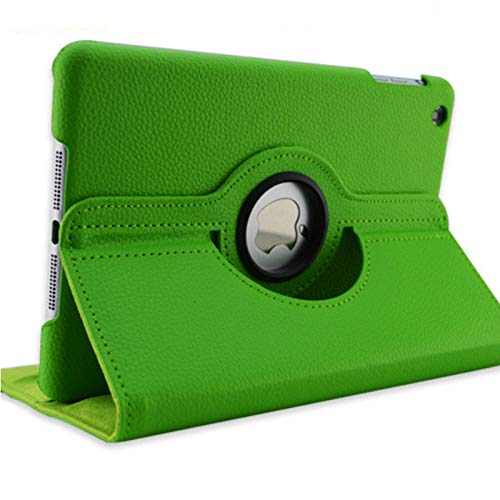 QINYUP Tablet-Hülle für iPad Mini 123 Hülle 360 ​​Rotation Flip PU Ledertasche A1432 A1454 A1600 A1490 Smart Cover mit Ständer Funktion-Grün von QINYUP