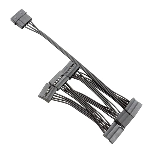 QINZITAO 3/4/5/6 Port 4Pin auf 15Pin Stromkabel Kabel 18AWG Draht für Festplatten PC Server Einfache Installation Zubehör QINZITAO 3/4/5/6 Port 4Pin auf 15Pin Stromkabel Kabel 18AWG Draht für Festplatten PC Server Einfache Installation Zubehör von QINZITAO