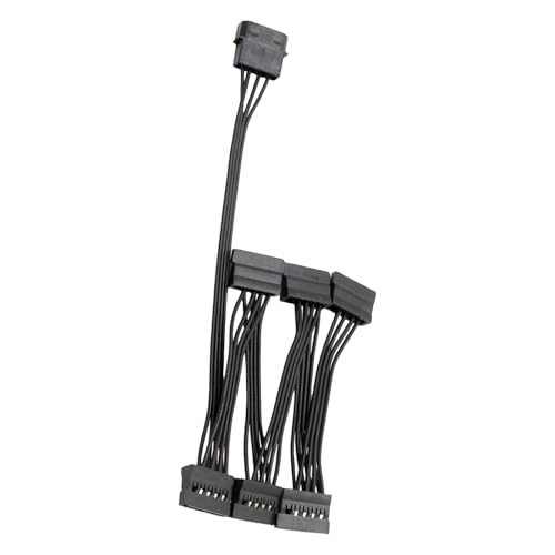 QINZITAO 3/4/5/6 Port 4Pin auf 15Pin Stromkabel Kabel 18AWG Draht für Festplatten PC Server Einfache Installation Zubehör QINZITAO 3/4/5/6 Port 4Pin auf 15Pin Stromkabel Kabel 18AWG Draht für Festplatten PC Server Einfache Installation Zubehör von QINZITAO