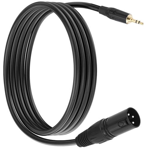 QINZITAO 3,5 mm auf 3-poligen Stecker, doppelte Abschirmung zum Anschluss von Stereo-Geräten an Mischpulte und Lautsprecher von QINZITAO