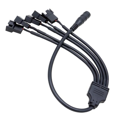 QINZITAO 5,5 x 2,1 mm Netzteilstecker auf 5 Stück 4-poligen PC-Lüfter-Netzadapterkabel, Lüfter-Splitterkabel, wandelt 1 auf 5 Stecker um QINZITAO 5,5 x 2,1 mm Netzteilstecker auf 5 Stück 4-poligen PC-Lüfter-Netzadapterkabel, Lüfter-Splitterkabel, wandelt 1 auf 5 Stecker um von QINZITAO