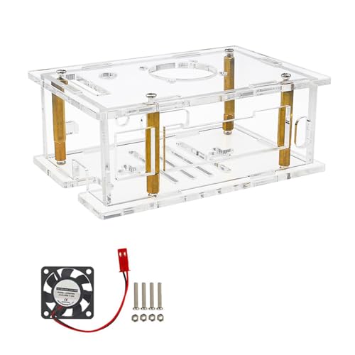QINZITAO Acrylgehäuse für RV2 Gehäuse mit Lüfter Kühlkörper Set Kühlkörper Kühler Shell Set für RV2 Entwicklungsplatine QINZITAO Acrylgehäuse für RV2 Gehäuse mit Lüfter Kühlkörper Set Kühlkörper Kühler Shell Set für RV2 Entwicklungsplatine von QINZITAO