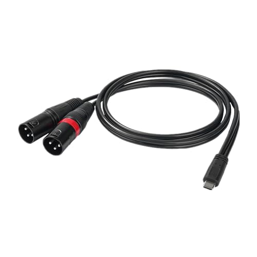 QINZITAO Audiokabel Typ C auf 2 x 3-poligen Stecker, Stereokabel für Doppelk-Ausgang, HiFi-Sound und hohe Kompatibilität QINZITAO Audiokabel Typ C auf 2 x 3-poligen Stecker, Stereokabel für Doppelk-Ausgang, HiFi-Sound und hohe Kompatibilität von QINZITAO