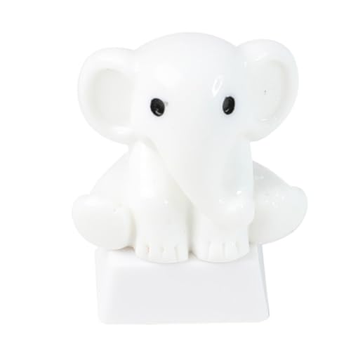 QINZITAO Handgefertigte Cartoon-Elefanten-Tastenkappe, 3D-Tastenkappe aus Kunstharz für mechanische Tastatur, Ersatz von QINZITAO