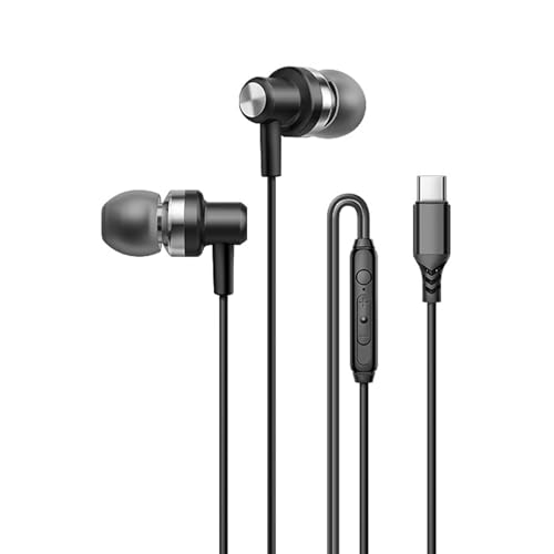 QINZITAO Stereo-Kopfhörer mit Kabel, Typ C, aus Metall, In-Ear-Design, Ohrhörer für immersive Auditive QINZITAO Stereo-Kopfhörer mit Kabel, Typ C, aus Metall, In-Ear-Design, Ohrhörer für immersive Auditive von QINZITAO