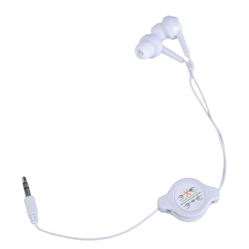 QINZITAO Tragbares 3,5 mm einziehbares Kabel, In-Ear-Kopfhörer, Trage-Headsets, ausziehbarer Draht, Kopfhörer, gerader Einsatz für MP3, MP4 von QINZITAO