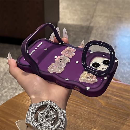 Kompatibel mit iPhone 13,Teddy - Bär Doppelschiene Durchsichtige Süße Silikon Handyhülle Kompatibel mit iPhone 13,Teddy - Bär Doppelschiene Durchsichtige Süße Silikon Handyhülle von QIODAYI