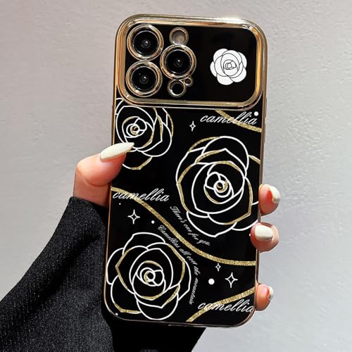 Kompatibel mit iPhone 14 Pro Großer Sichtfenster Purple Night Butterfly Camellia Soft Case Kompatibel mit iPhone 14 Pro Großer Sichtfenster Purple Night Butterfly Camellia Soft Case von QIODAYI