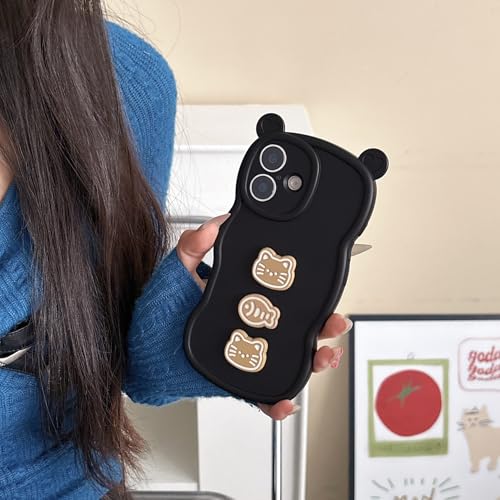 Kompatibel mit iPhone XR Neue Handy - Hülle mit Bäreohren - und Kätzchen - Fisch - Mustern von QIODAYI