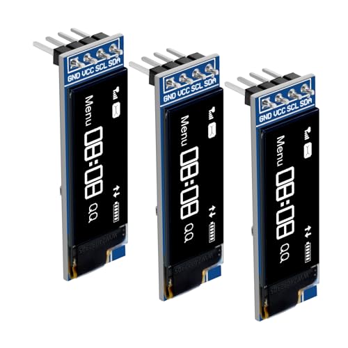 3 Stück 0,91 Zoll OLED Display-Modul IIC I2C, QIQIAZI IIC I2C Seriell OLED Display 128 x 32 3,3 V/5 V, für Arduino, weiß 3 Stück 0,91 Zoll OLED Display-Modul IIC I2C, QIQIAZI IIC I2C Seriell OLED Display 128 x 32 3,3 V/5 V, für Arduino, weiß von QIQIAZI