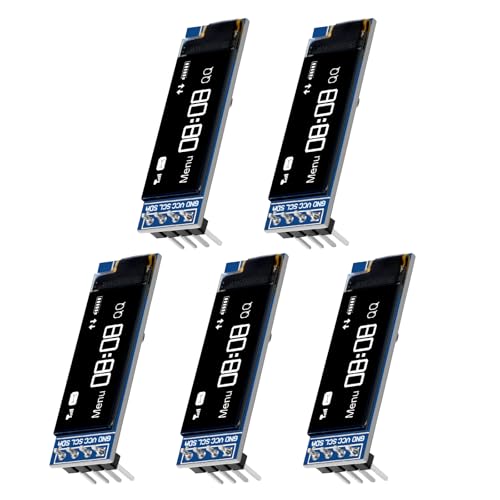 5 Stück 0,91 Zoll OLED Display-Modul IIC I2C, QIQIAZI IIC I2C Seriell OLED Display 128 x 32 3,3 V/5 V, für Arduino, weiß 5 Stück 0,91 Zoll OLED Display-Modul IIC I2C, QIQIAZI IIC I2C Seriell OLED Display 128 x 32 3,3 V/5 V, für Arduino, weiß von QIQIAZI