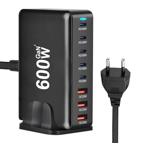 600W USB C Ladegerät Mehrfach, 8 Ports USB Schnellladegerät USB Ladestation mit 5 USB-C und 3 USB-A Charger PD PPS 140W USB C Netzteil für MacBook Pro/Air,iPad Pro/Air,Sumsung usw 600W USB C Ladegerät Mehrfach, 8 Ports USB Schnellladegerät USB Ladestation mit 5 USB-C und 3 USB-A Charger PD PPS 140W USB C Netzteil für MacBook Pro/Air,iPad Pro/Air,Sumsung usw von QIQIAZI