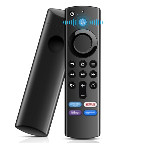 Fernbedienung Ersatz(3th Gen), Fernbedienung mit Sprachsteuerung für Smart TV-Stick(2nd Gen/3rd Gen/Lite/4K Max)/Smart TV Cube (1st Gen/2nd Gen/3rd Gen) Kompatibel mit AMZ Streaming Media Devices von QIQIAZI