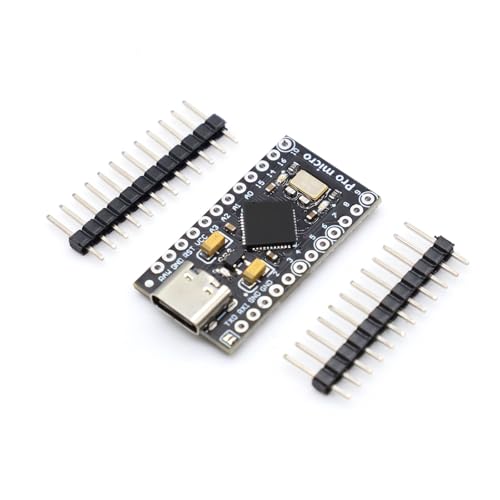 QIQIAZI Pro Micro 32U4, Entwicklungsplatine mit 5V/16MHz Mikrocontroller, Typ C USB, kompatibel mit Arduino QIQIAZI Pro Micro 32U4, Entwicklungsplatine mit 5V/16MHz Mikrocontroller, Typ C USB, kompatibel mit Arduino von QIQIAZI