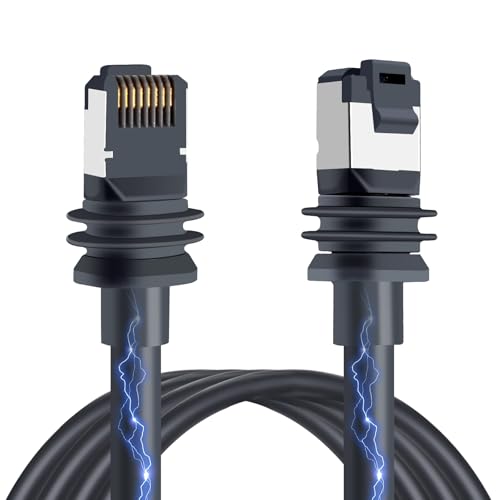QIQIAZI Starlink Gen 3 Kabel 9.8FT, Ersatzkabel für Standard V3 Starlink Ethernet Kabel, Verlängerung Wasserdichtes Outdoor Starlink Kabel Gen 3 Grau (9.8FT/3M) von QIQIAZI