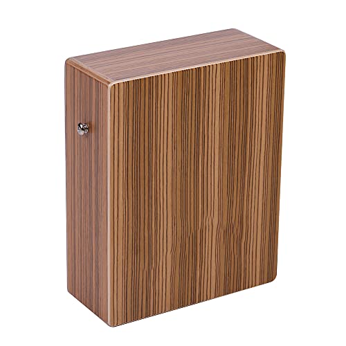 C-68Z Tragbare Reise-Cajon-Box-Trommel, Handtrommel, Holz, Percussion-Instrument mit Tragegurt, Tragetasche von QIUNI
