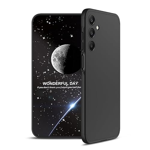 QIVSTAR Kompatibel mit Samsung Galaxy A25 5G Hülle, ultradünnes Design, hartes Polycarbonat, kratzfest, dünn, leicht, kratzfest, Ganzkörper-Schutzhülle für Samsung Galaxy A25 5G, 3-in-1, Schwarz AD von QIVSTAR