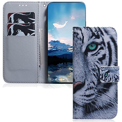 QIWEIQING Kompatibel mit Redmi Note 12 Pro Hülle Leder Handyhülle, Kartensteckplätze Schlüsselband Ständer PU-Leder Schutzhülle Brieftasche Handyhülle für Xiaomi Poco X5 Pro.Tiger TX von QIWEIQING