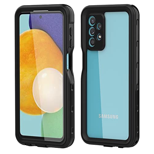 QIWEIQING wasserdichte Hülle für Samsung Galaxy A23 5G Schutzhülle Ganzkörper Unterwasser Wasserdicht IP68 Rugged Schale Wasserschutzhülle mit Displayschutz für Galaxy A23 4G.Schwarz FSK von QIWEIQING