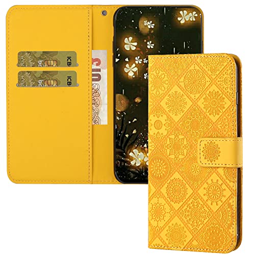 QIWEIQINGWH Hülle Kompatibel mit Huawei P30 Pro, PU-Leder Flip Schutzhülle [Standfunktion] [Kartenfächern] Schutzhülle Brieftasche Handyhülle für Huawei P30 Pro Yellow XCH von QIWEIQINGWH