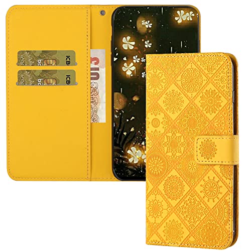 QIWEIQINGWH Hülle Kompatibel mit Xiaomi Redmi Note 8 Pro, PU-Leder Flip Schutzhülle [Standfunktion] [Kartenfächern] Schutzhülle Brieftasche Handyhülle für Redmi Note 8 Pro Yellow XCH von QIWEIQINGWH