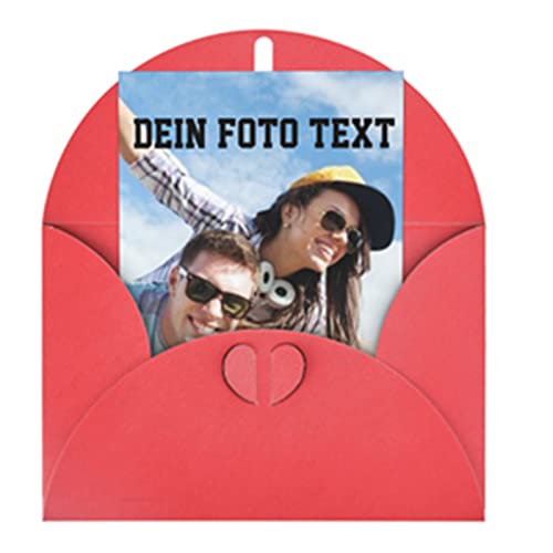 Personalisierte Grußkarten Mit Eigenem Foto/Namen/Text, Weihnachtsgrußkarte Glückwunschkarte Einladung Dankeskarte Geburtstagskarte selbst gestalten Geschenk Gutschein Karte, 15*10cm im Hochformat von QIYI