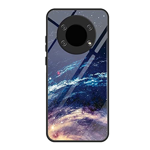 QIYIN Farbverlauf Glas Hülle für Huawei nova Y90, TPU/PC Silikon Schutzhülle Bunt Panzerglas Handyhülle, Stoßfeste TPU Bumper Case (Galaxis) von QIYIN