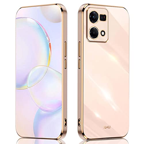QIYIN Handyhülle für Oppo Reno7 4G(Oppo Reno 7), Ultradünne Stoßfeste Schutzhülle für Damen, Bunt Silikon Case, Schützen Sie die Kamera Stoßstange Hülle (Rosa) von QIYIN