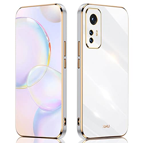 QIYIN Handyhülle für Xiaomi 12 Lite, Ultradünne Stoßfeste Schutzhülle für Damen, Bunt Silikon Case, Schützen Sie die Kamera Stoßstange Hülle (Weiß) von QIYIN