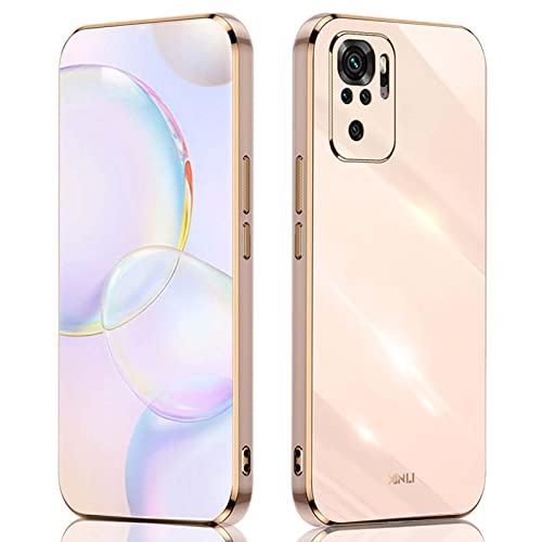 QIYIN Handyhülle für Xiaomi Poco M5s/Xiaomi Redmi Note 10 4G/Xiaomi Redmi Note 10S, Ultradünne Stoßfeste Schutzhülle für Damen, Bunt Silikon Case, Schützen Sie die Kamera Stoßstange Hülle (Rosa) von QIYIN