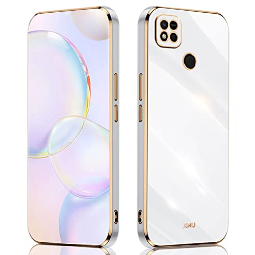 QIYIN Handyhülle für Xiaomi Redmi 10A/Xiaomi Redmi 9C/Xiaomi Redmi 9C NFC, Ultradünne Stoßfeste Schutzhülle für Damen, Bunt Silikon Case, Schützen Sie die Kamera Stoßstange Hülle (Weiß) von QIYIN