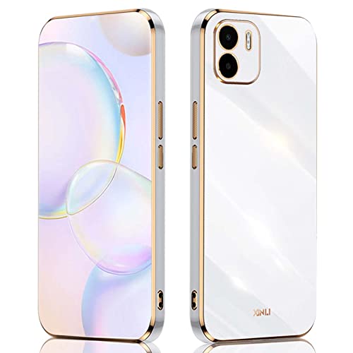 QIYIN Handyhülle für Xiaomi Redmi A1/Xiaomi Redmi A2, Ultradünne Stoßfeste Schutzhülle für Damen, Bunt Silikon Case, Schützen Sie die Kamera Stoßstange Hülle (Weiß) von QIYIN