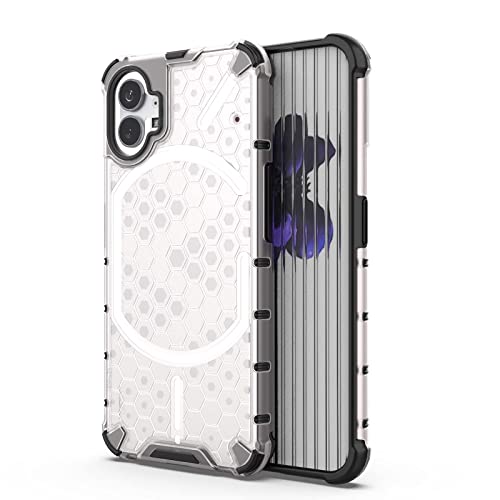 QIYIN Wabe Hülle für Nothing Phone (1), Ultradünne Transparente Silikon Handyhülle, TPU Stoßfeste Airbag Telefonhülle (Weiß) von QIYIN