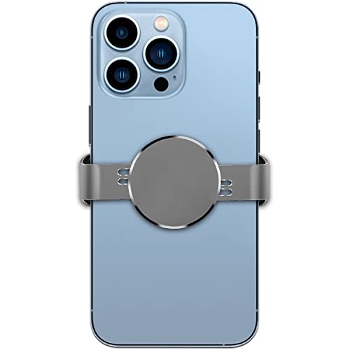 Handyklemme aus Metall für magnetische Kfz-Halterung [Clip & Entfernen jederzeit ] Metall-Handy-Clip für alle magnetischen Autohalterung Handy Magnetplatte kompatibel mit iPhone Samsung und mehr(Grau) von QJJQXWD
