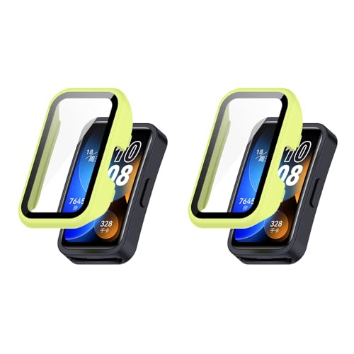 QJONSIU Hard PC Hülle Kompatibel mit Huawei Band 10 mit Glasschutzfolie, 2 Stück Rundum Anti-Kratz Schutzhülle Cover-Grün QJONSIU Hard PC Hülle Kompatibel mit Huawei Band 10 mit Glasschutzfolie, 2 Stück Rundum Anti-Kratz Schutzhülle Cover-Grün von QJONSIU
