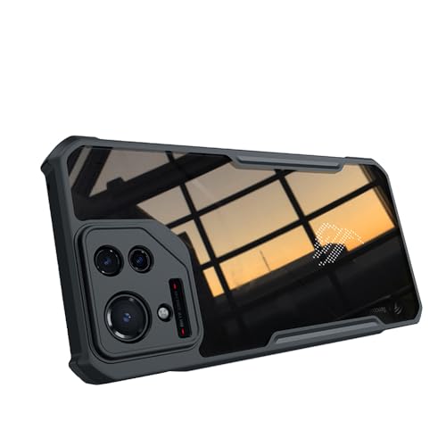 QJONSIU Hülle Kompatibel mit Asus ROG Phone 9 Pro, [Airbag-Schutz] Transparent PC-Rückseite + Weicher TPU-Rahmen, Anti-Kratz-Schutzhülle für Asus ROG Phone 9 Pro von QJONSIU