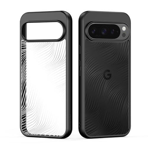 QJONSIU Hülle Kompatibel mit Google Pixel 10 Pro XL, Stoßfest, Transparent PC + Weich TPU Schutzhülle Case, Anti-Kratz Mattierte Hülle-Schwarz QJONSIU Hülle Kompatibel mit Google Pixel 10 Pro XL, Stoßfest, Transparent PC + Weich TPU Schutzhülle Case, Anti-Kratz Mattierte Hülle-Schwarz von QJONSIU