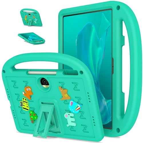 QJONSIU Hülle Kompatibel mit Honor Pad 9, PC Anti-Kratz Schutzhülle, Stoßfeste Kinderhülle mit Griff und Kickstand-Grün von QJONSIU