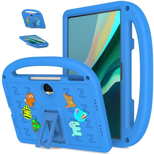 QJONSIU Hülle Kompatibel mit Honor Pad 9, PC Anti-Kratz Schutzhülle, Stoßfeste Kinderhülle mit Griff und Kickstand-Himmelblau von QJONSIU