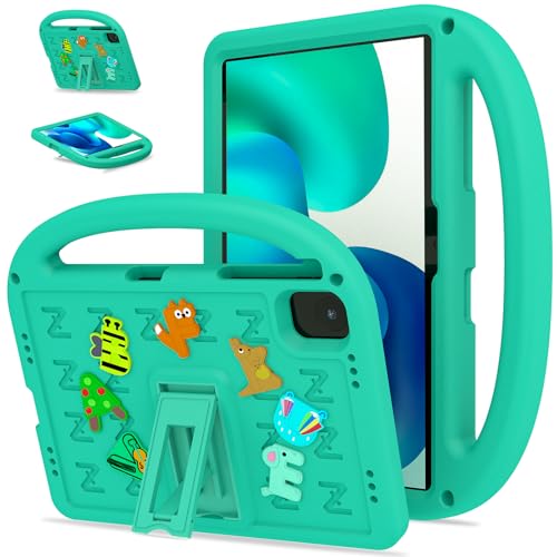 QJONSIU Hülle Kompatibel mit Honor Pad X8a, PC Anti-Kratz Schutzhülle, Stoßfeste Kinderhülle mit Griff und Kickstand-Grün von QJONSIU