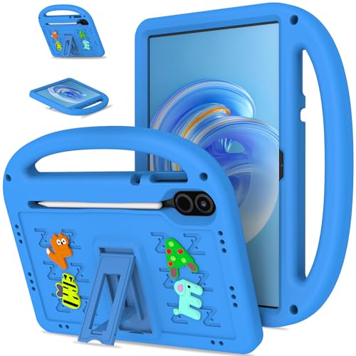 QJONSIU Hülle Kompatibel mit Honor Pad X9 11.5, PC Anti-Kratz Schutzhülle, Stoßfeste Kinderhülle mit Griff und Kickstand-Himmelblau von QJONSIU