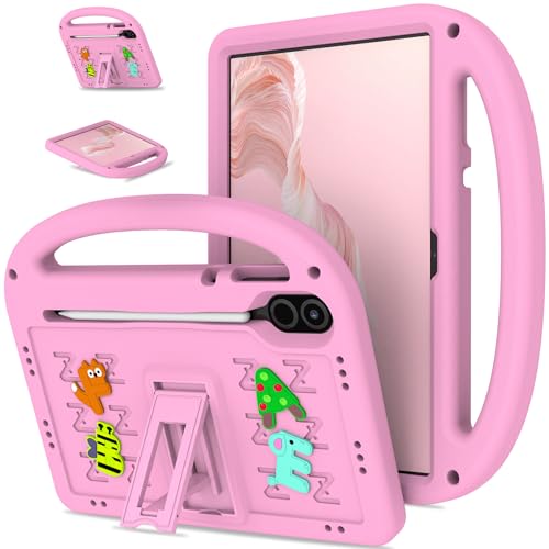 QJONSIU Hülle Kompatibel mit Honor Pad X9 11.5, PC Anti-Kratz Schutzhülle, Stoßfeste Kinderhülle mit Griff und Kickstand-Rosa von QJONSIU