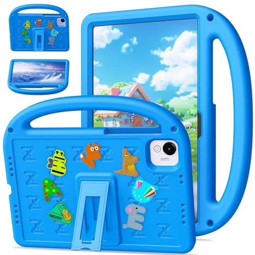 QJONSIU Hülle Kompatibel mit Honor Pad X9a, PC Anti-Kratz Schutzhülle, Stoßfeste Kinderhülle mit Griff und Kickstand-Himmelblau von QJONSIU